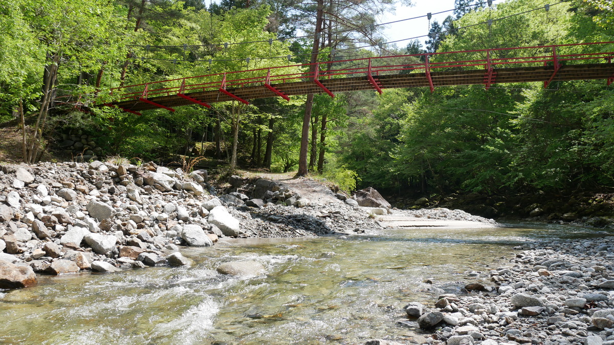５月二軒屋キャンプ場の橋